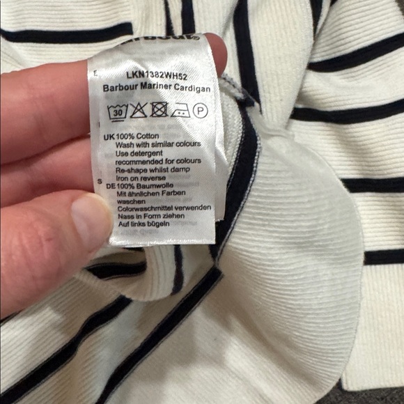 Barbour Mariner Stripe Cotton Cardigan - Picture 10 of 10